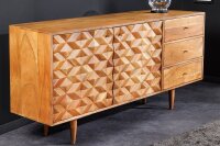 Sideboard Akazienholz Metall 145 cm mit Schubladen MALI