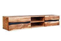 TV Hängeboard Sheesham Holz Metall 160 cm Baumkante