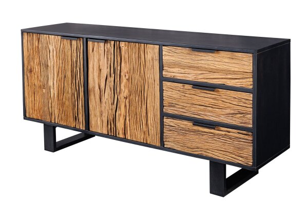 Sideboard Holz Teak Mango Eisen 150 cm breit Kufengestell
