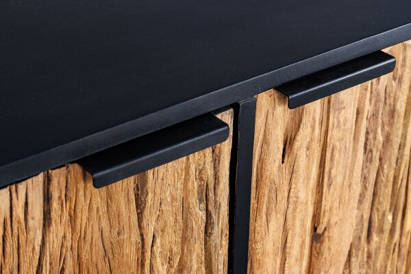 Sideboard Holz Teak Mango Eisen 150 cm breit Kufengestell