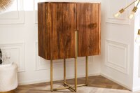 Highboard Holz Metall 80 x 125 cm Art Déco...