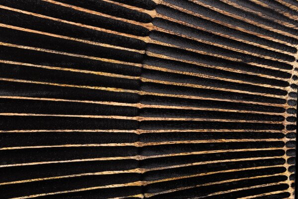 TV Hängeboard Holz Metall 160 cm Schwarz Gold Handarbeit