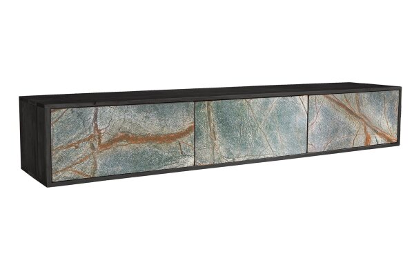 TV Lowboard hängend Steinfurnier Akazienholz 160 cm Unikat