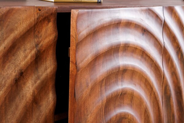 Sideboard Mangoholz Eisen 177 x 75 cm Handarbeit RENNY