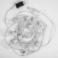LED Au&szlig;enlichterkette 10x E27 IP44 Wei&szlig; 2700 K 5 m lang