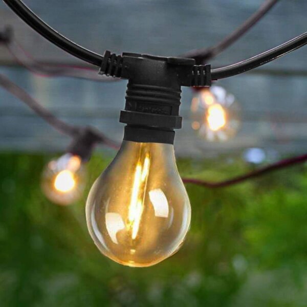 LED Lichterkette außen 2700 K Schwarz IP44 Modern