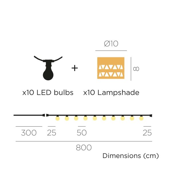 LED Lichterkette Solar 5 m IP44 Jute Seegras 2700 K Outdoor
