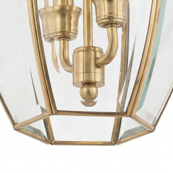 Messing Wandleuchte Außen Glas IP44 E14 51 cm rostfrei