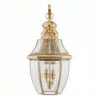 Messing Wandleuchte Außen Glas IP44 E14 51 cm rostfrei