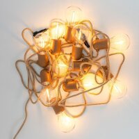 Solarlichterkette außen LED 2700K Jute IP44 5m lang