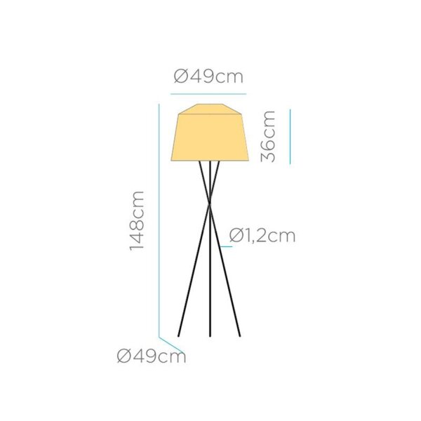 LED Stehleuchte außen Rattan Schirm 148 cm mit Akku IP54