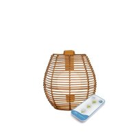 LED Wandleuchte außen kabellos Akku IP54 Rattan