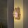 LED Wandlampe kabellos IP54 H: 24,5 cm Rattan außen Dimmer