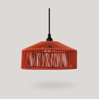H&auml;ngeleuchte au&szlig;en E27 IP54 &Oslash; 30 cm in Terracotta Seilschirm