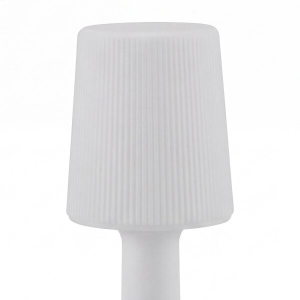 LED Stehleuchte außen 110 cm Weiß IP65 2700 K Kabel Stecker