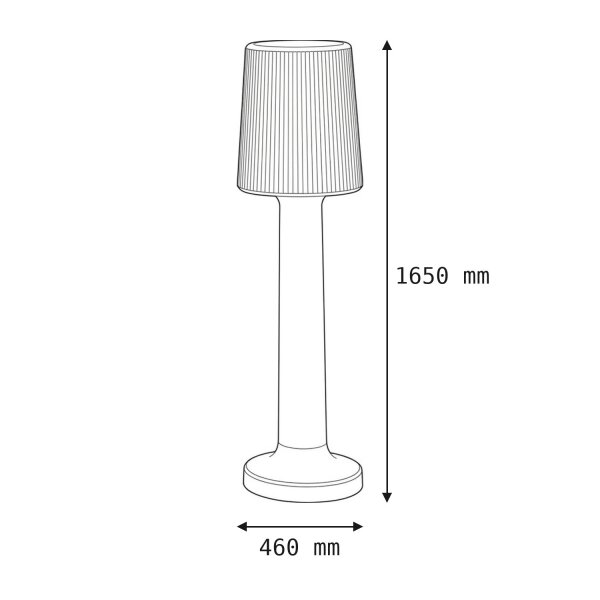 LED Außenleuchte Kabel Stecker 165 cm Weiß IP65 2700 K