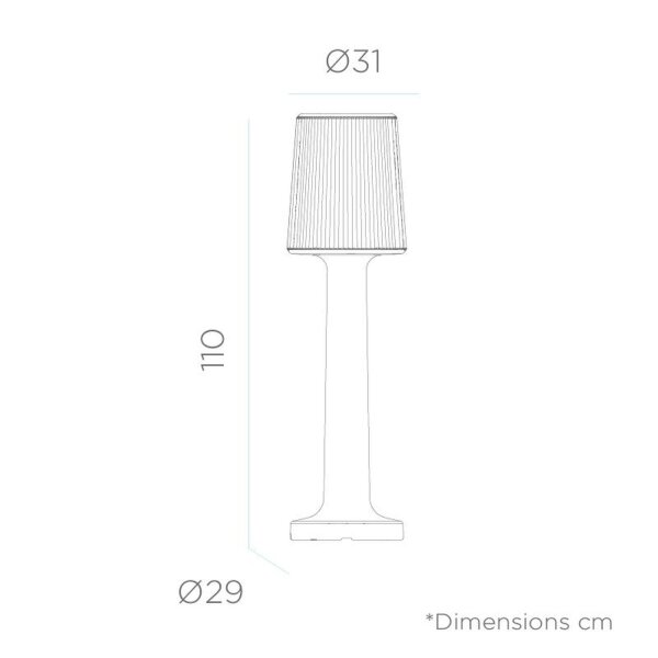 LED Stehleuchte außen Akku 100 cm IP65 Farbwechsel Dimmer