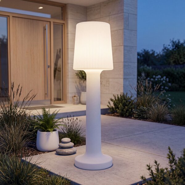 LED Stehleuchte außen Akku 100 cm IP65 Farbwechsel Dimmer