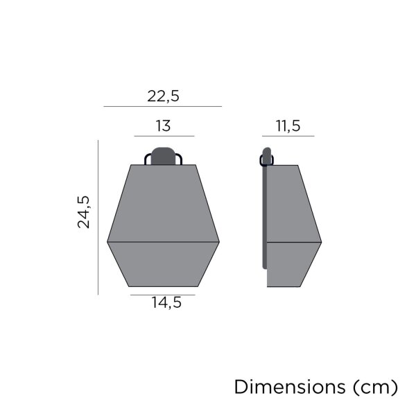 LED Wandleuchte Outdoor Akku Leuchtmittel IP54 tragbar Taupe