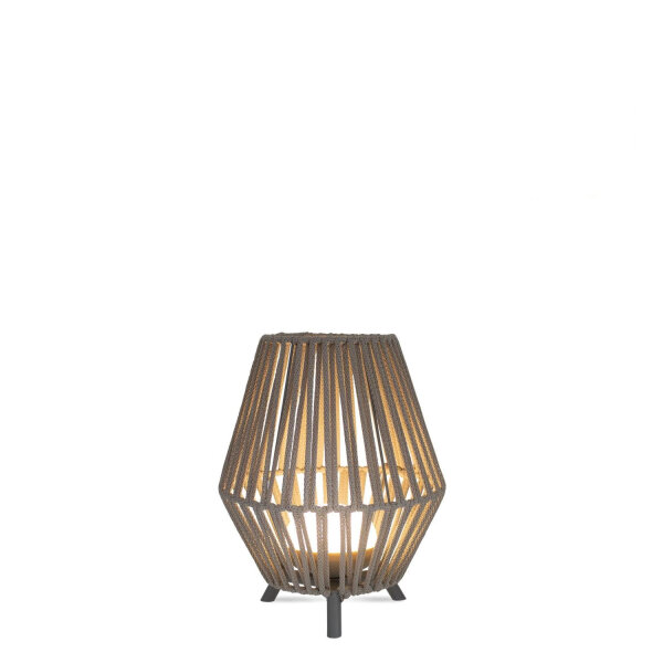 LED Tischlampe kabellos Akku IP54 Dimmer Fernbedienung 32,5cm