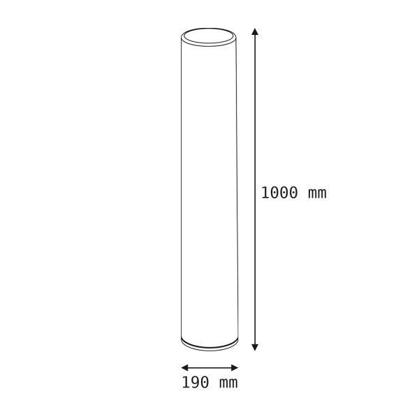 Outdoor Lichtsäule LED 3000 K 100 cm IP65 Weiß Stecker Kabel