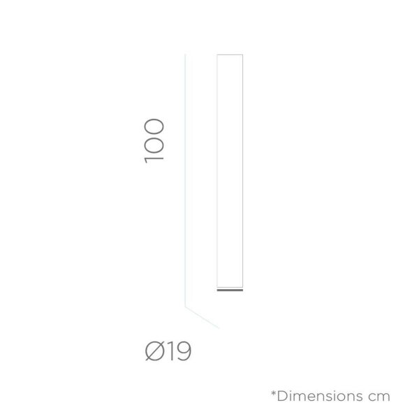 LED Stehlampe außen Weiß 100 cm IP65 6500 K Stecker Kabel