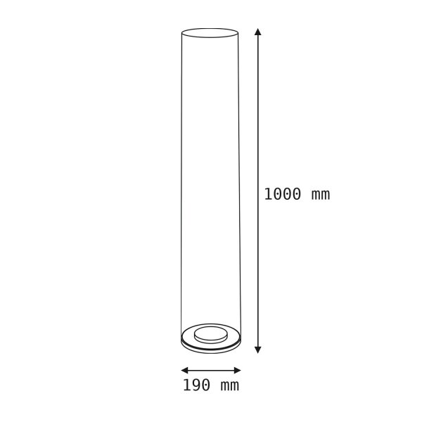 LED Stehlampe außen Weiß 100 cm IP65 6500 K Stecker Kabel