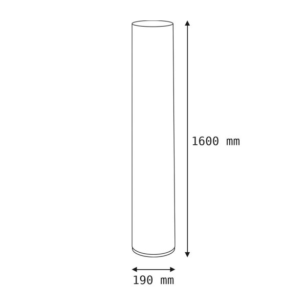LED Lichtsäule außen mit Stecker Kabel 160cm IP65 6500K