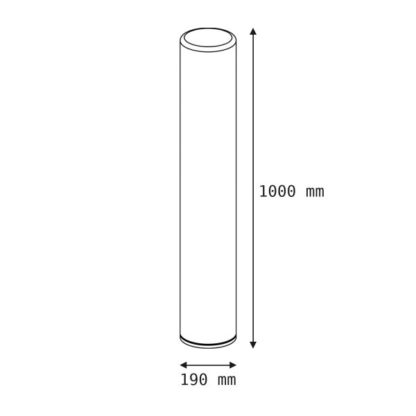 LED Lichtsäule Farbwechsel dimmbar 100 cm IP65 Akku kabellos