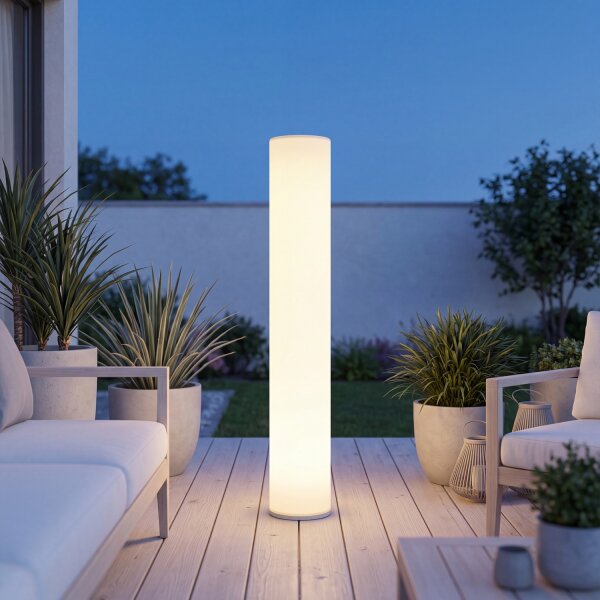 LED Stehlampe außen kabellos 160 cm IP65 Dimmer Farbwechsel