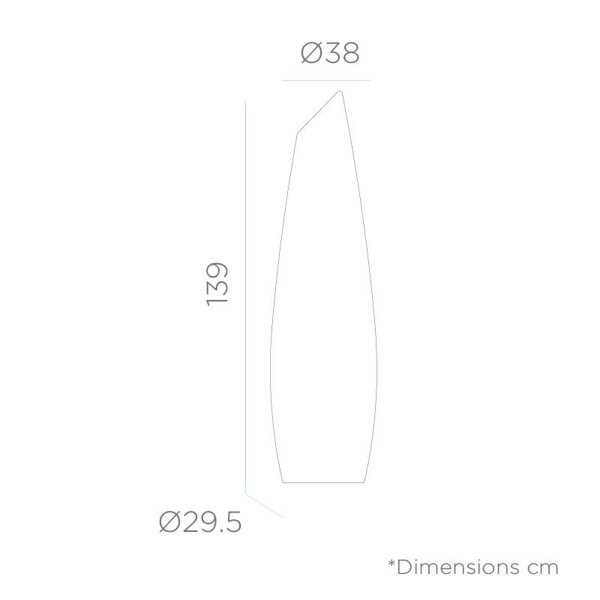 LED Stehleuchte außen 140 cm IP65 2700K Stecker Kabel
