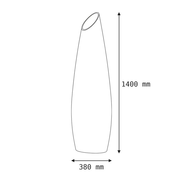 LED Stehleuchte außen 140 cm IP65 2700K Stecker Kabel