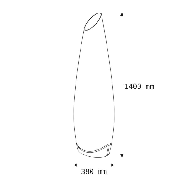 LED Stehleuchte außen 140 cm IP65 6000 K Stecker Kabel