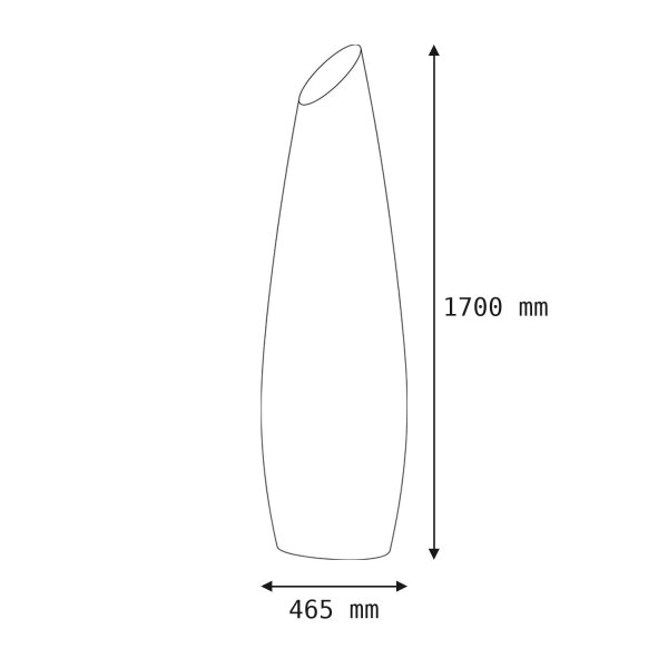 LED Stehleuchte außen 170 cm IP65 6000 K mit Stecker Kabel