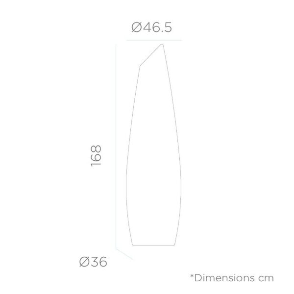 LED Außenleuchte Farbwechsel Dimmer 170 cm IP65 Akku kabellos
