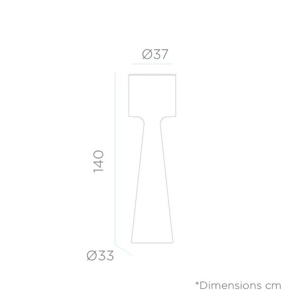LED Stehlampe außen mit Stecker Kabel 140 cm IP65 2700 K