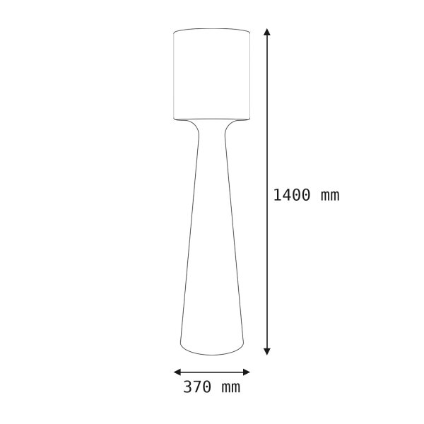 LED Stehlampe außen mit Stecker Kabel 140 cm IP65 2700 K