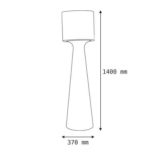 LED Stehleuchte außen 140 cm Kabel Stecker IP65 6000 K