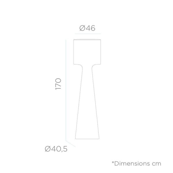 LED Stehlampe 170 cm IP65 6000 K außen Stecker Kabel
