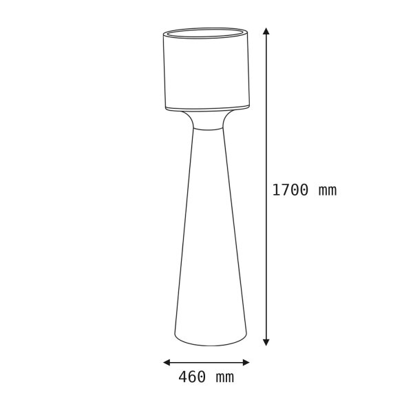 LED Stehlampe 170 cm IP65 6000 K außen Stecker Kabel