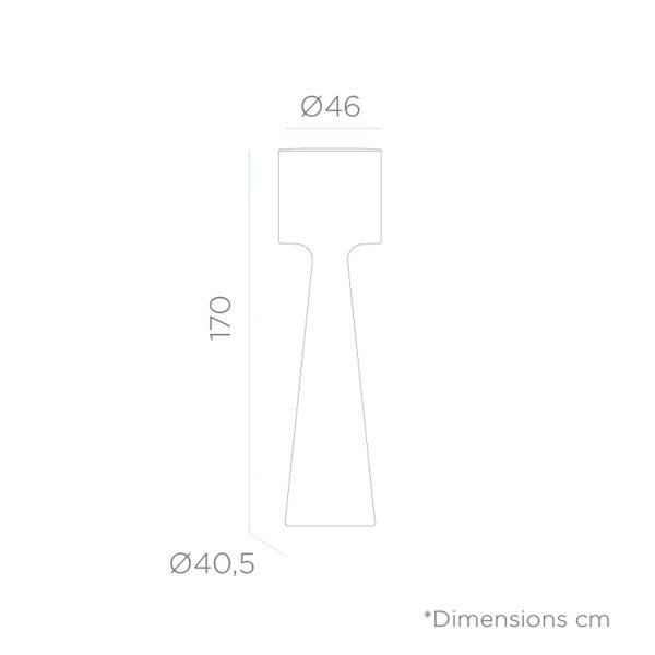LED Stehlampe außen Akku Dimmer Farbwechsel RGBW IP65 170 cm