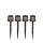 LED Gartenleuchte Erdspieß 4er Set Solar Akku IP44 Schwarz