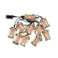 LED Girlande außen mit Stecker IP44 2000 K Bambus 5m