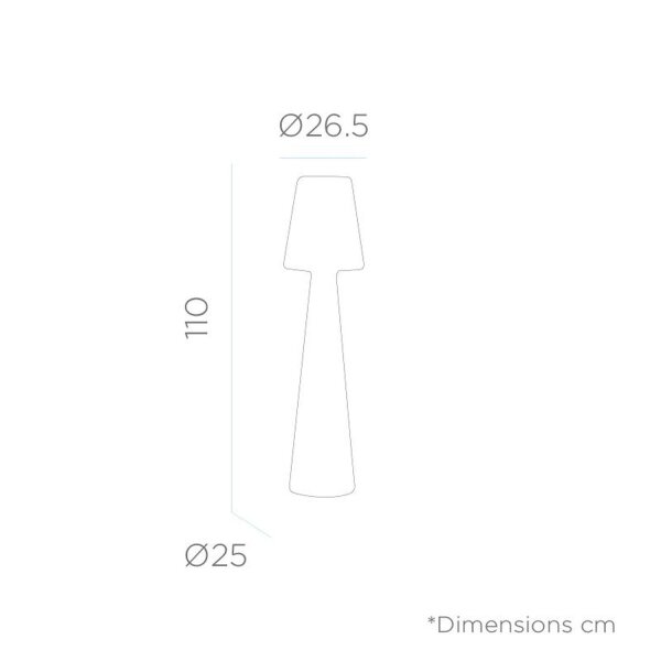 LED Stehlampe außen 110 cm IP65 Stecker Kabel 2700 K