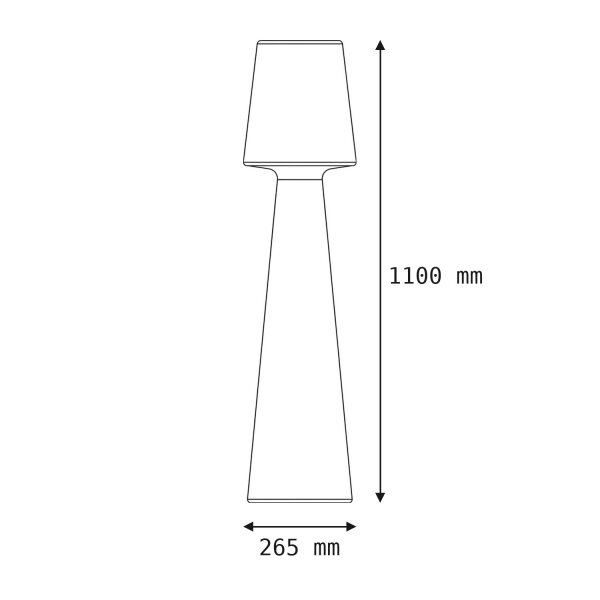 LED Stehleuchte außen 110 cm IP65 Akku Dimmer Farbwechsel RGBW