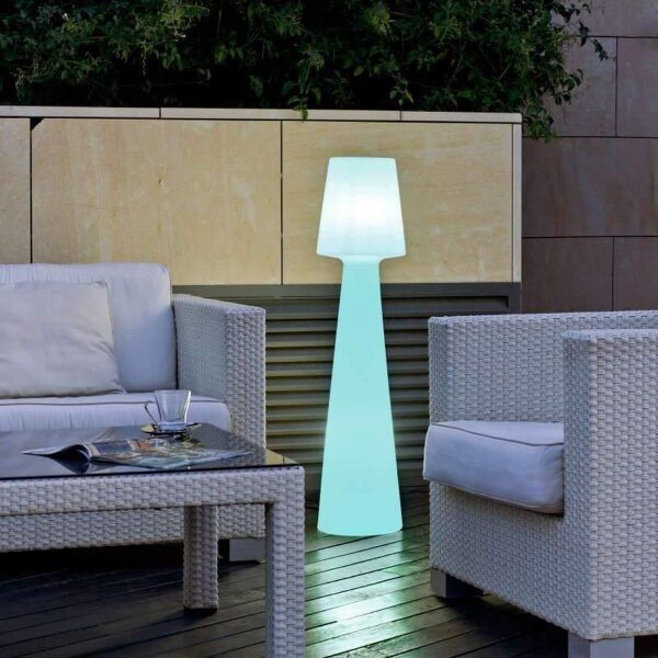 LED Stehlampe Outdoor Akku Dimmer 165 cm IP65 Farbwechsel RGBW