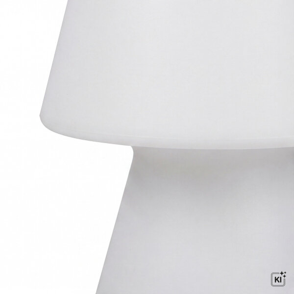 Tischlampe außen 45 cm IP65 Weiß E27 Stecker Kabel 6000K