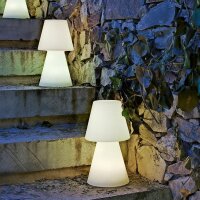 LED Tischleuchte außen kabellos 45 cm Farbwechsel...