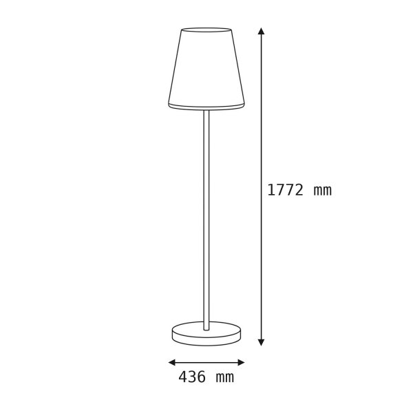 LED Stehleuchte außen 177 cm IP65 Farbwechsel Stecker Kabel