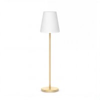 LED Stehlampe Solar 119cm Farbwechsel Dimmer Messing...